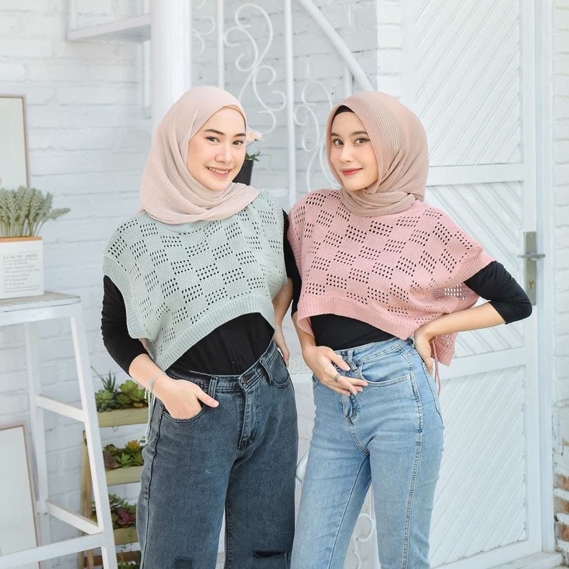 Rompi Rajut Terbaru Moon Vest - Moon Vest Rajut Tebal Premium Knit