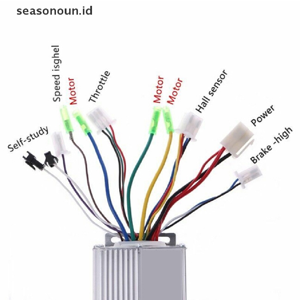 (seasonoun) Controller Motor Brushless Elektrik DC 36V / 48V 350W Untuk Skuter Elektrik