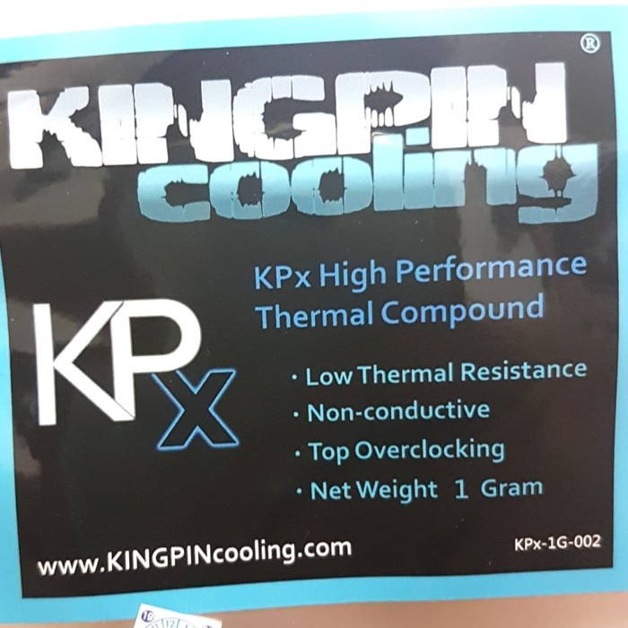 Kingpin Cooling KPX 1gr Thermal Paste pc gaming laptop macbook desktop