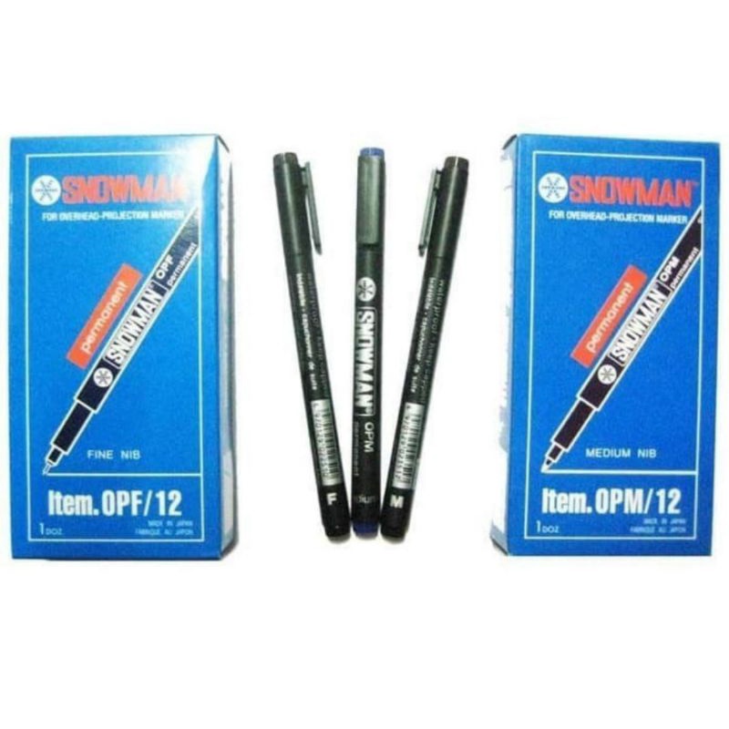 

Spidol snowman permanent OHP F dan OHP M ( 1pak/12pcs )