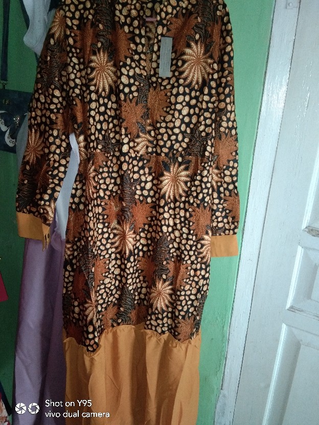 Couple Batik Gamis Meisya Style Rampel Gamis Hem