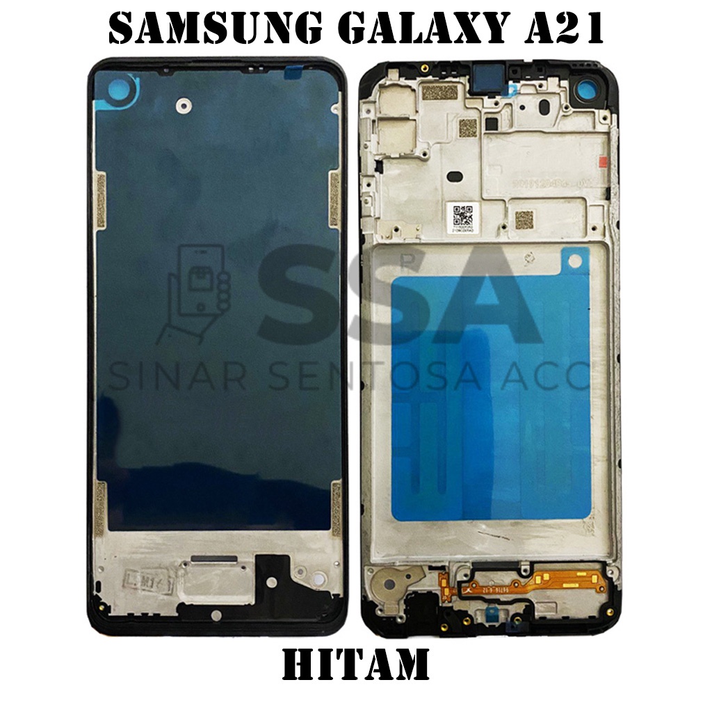 Tulang Tengah Middle Frame LCD Samsung Galaxy A21 Original 100% Tulang Casing Bezel Bezzel Bazel Handphone HP Ori Original Awet Murah A 21