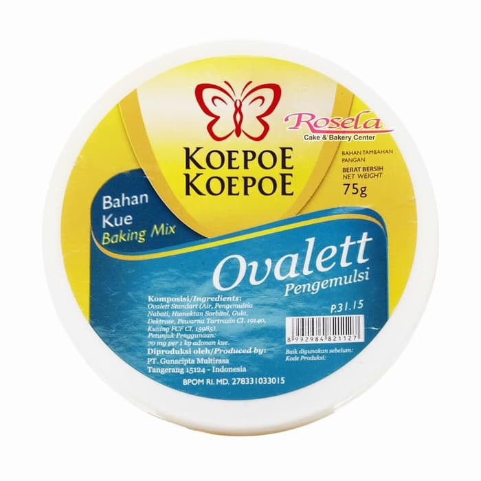 

Ovalett KOEPOE KOEPOE / Kupu Kupu Pengemulsi Ovalet - 70 gram