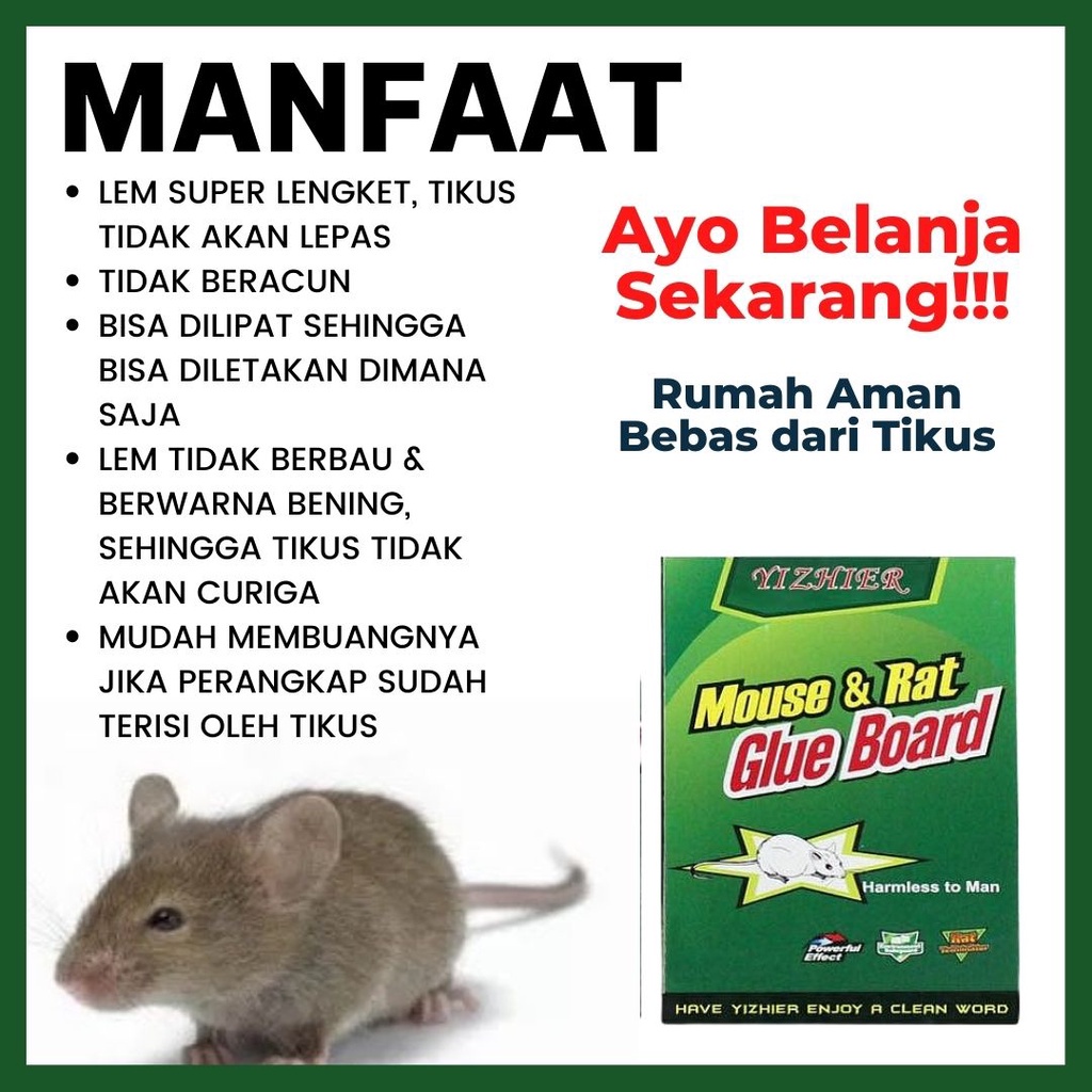 Lem Tikus PAPAN 70gr perangkap jebakan tikus Original Lem Kuat