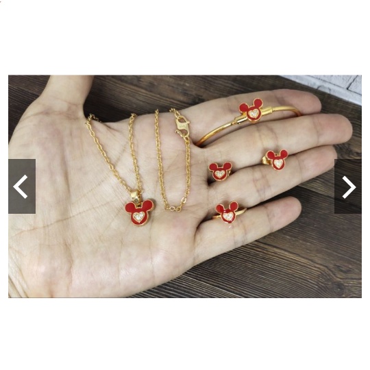 Vie's Collection Satu Set Xuping Anak Lucu Model Perhiasan Lapis Emas S22