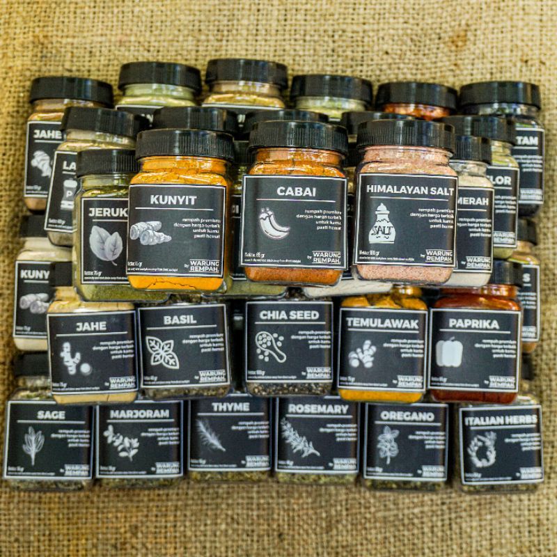 

[HEMAT!] SEMUA VARIANT BOTOL REMPAH BUBUK BUMBU DAPUR by WARUNG REMPAH PREMIUM TERLENGKAP