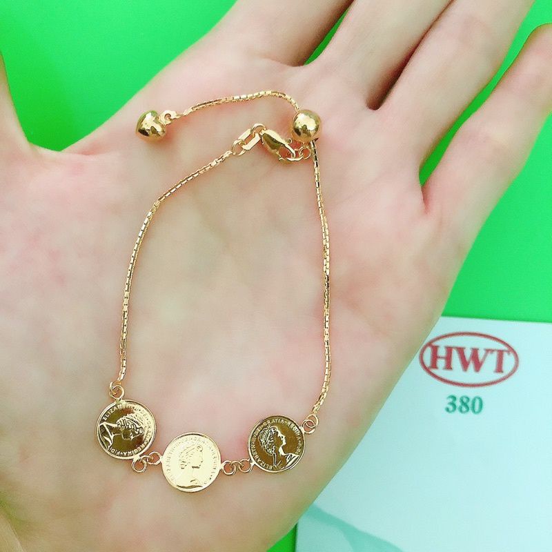 GELANG KOIN DOLAR SERUT 3 UANG KOIN HWT KADAR375