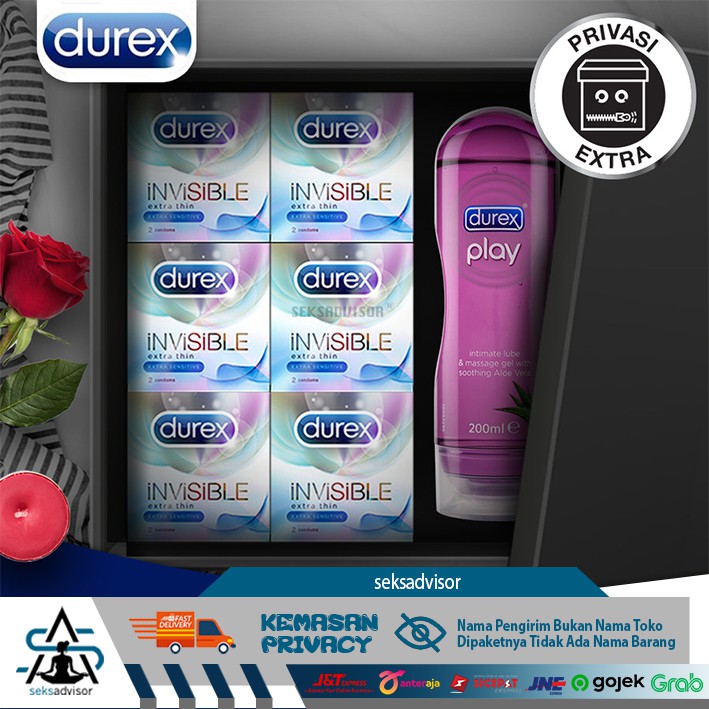 DUREX INVISIBLE PAKET STARTER KIT. Invisible, Lubricant Play Massage