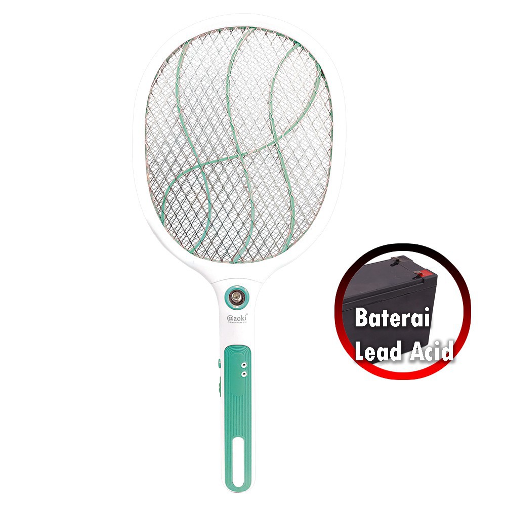 Raket Nyamuk Aoki AK 883L / Pembasmi Serangga / Raket Nyamuk Cas Rechargeable / Perangkap Nyamuk