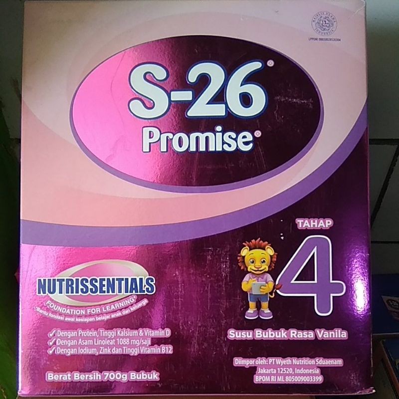 

S26 Promise Tahap 4 Susu Bubuk rasa vanilla 700gr