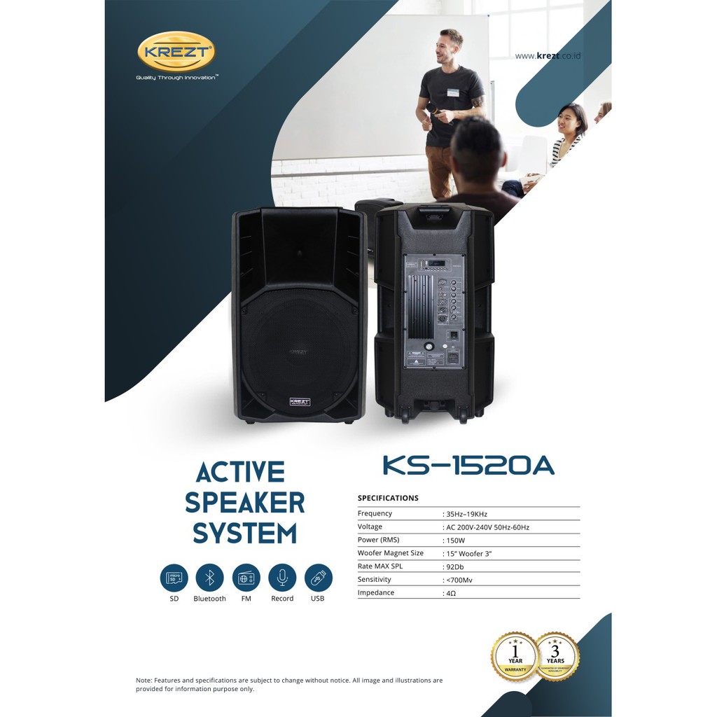 ACTIVE SPEAKER KREZT KS 1520 A