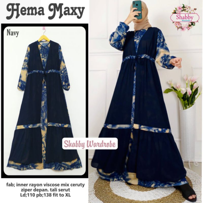 Vanesa Maxy/Hema Maxy/Shanum Dress/Pakaian Wanita Syar'i