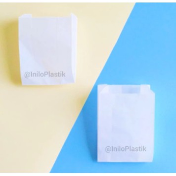 

RN @100pcs Paper Bag French Fries / Kantong Kertas Putih Kentang Goreng 15,5x11x6