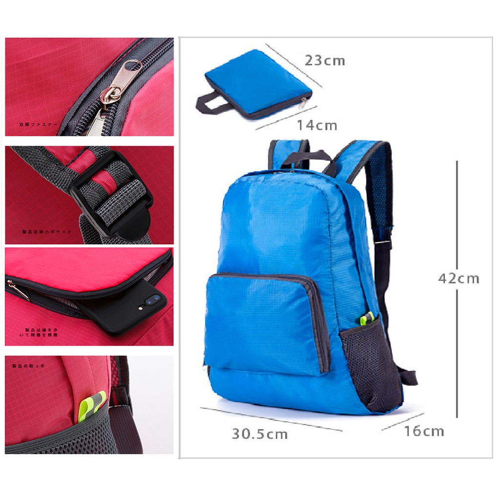 TAS  Ransel Lipat Folding Travel Bag Korea Punggung Backpack LORENG