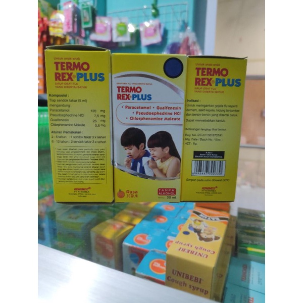 Termorex plus Obat Flue &amp; Batuk berdahak 60ml - 30 ml gejala flu bersin hidung terumbat demam sakit kepala anak