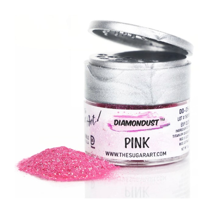 

Pink Diamondust The Sugar Art Edible Glitter 3 Gram