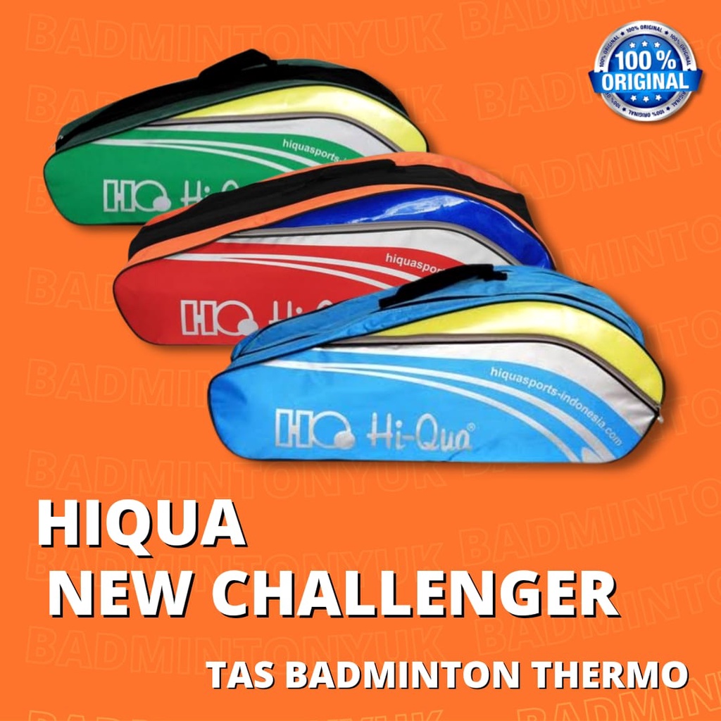 Hi-Qua NEW CHALLENGER ORIGINAL Tas Badminton Super Jumbo 2R THERMO