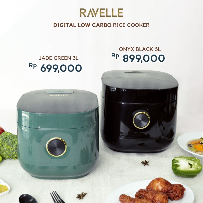 DIGITAL LOW CARBO RICE COOKER BY RAVELLE/RICE COOKER LOW CARBO/MULTICOOKER/RICE COOKER SEHAT/DIET