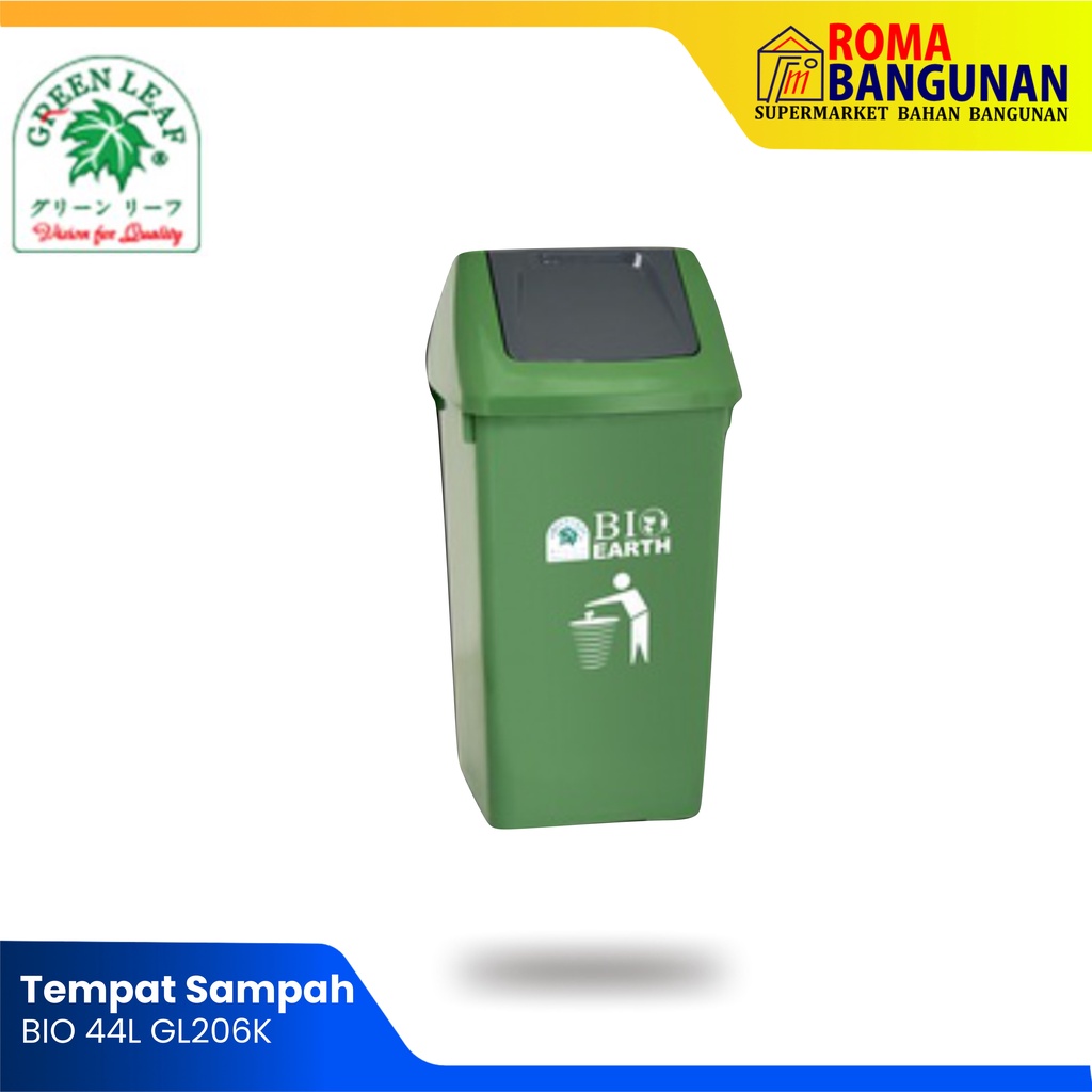 Green Leaf Tempat Sampah / Tong Sampah BIO 44L GL206K