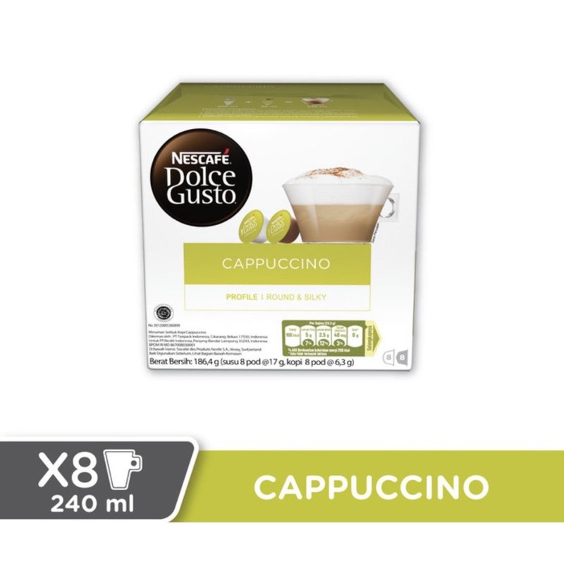 

Nescafe Dolce Gusto Cappuccino - 16 Capsule (8 black + 8 white)