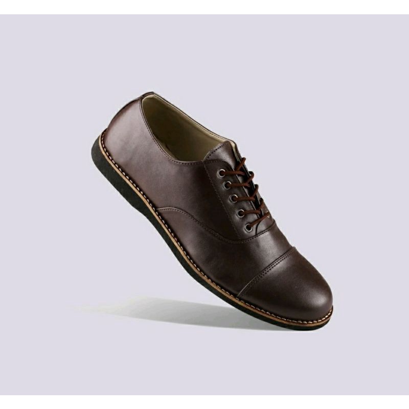 OXFORD JUMBO Sepatu Pantofel Pria 44-48 Kulit Sepatu Kerja Kantoran Pesta Size JUMBO Brown, 47