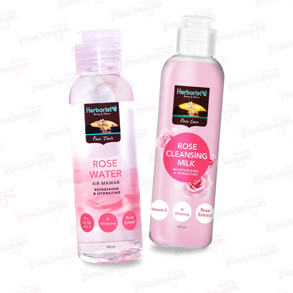 (BOSS) HERBORIST Rose Water 100ml (air mawar) | HERBORIST Rose Cleansing Milk 100ml