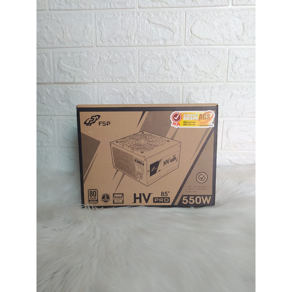 Power Supply FSP HV Pro 550w 85+ Dual CPU Power Bergaransi