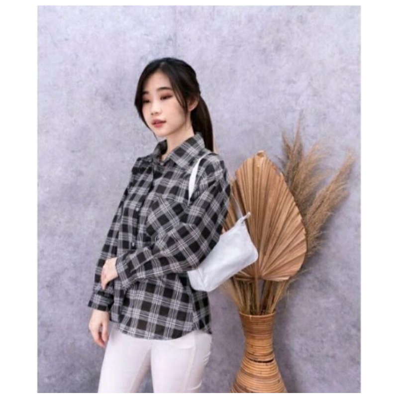DLPNSTORE_99 - Kemeja Kotak wanita korea / Kemeja Korea / Kemeja Remaja Korea / Kemeja Korea Wanita 