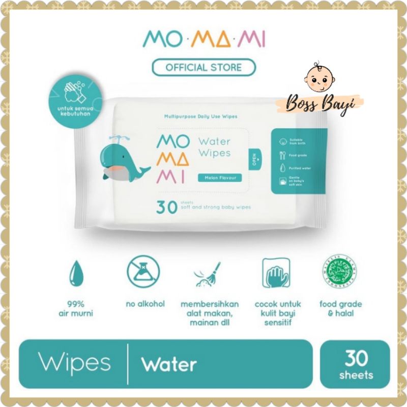 MOMAMI - Water / Saline / Tooth &amp; Gum / Anti Bacterial Wipes / Tisu Basah Bayi Anak