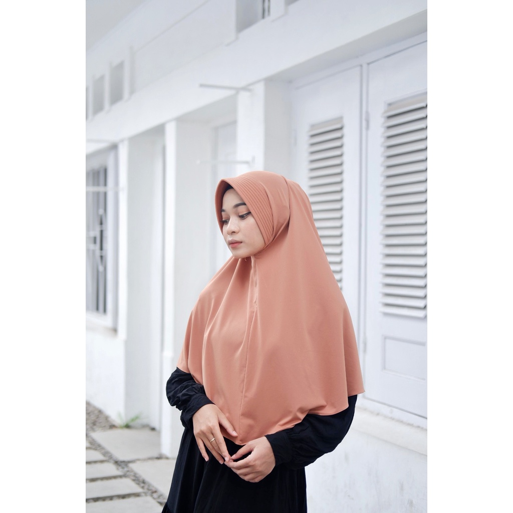 Khimar simpel Pet Jersey - Khimar Simple Pad Khansa