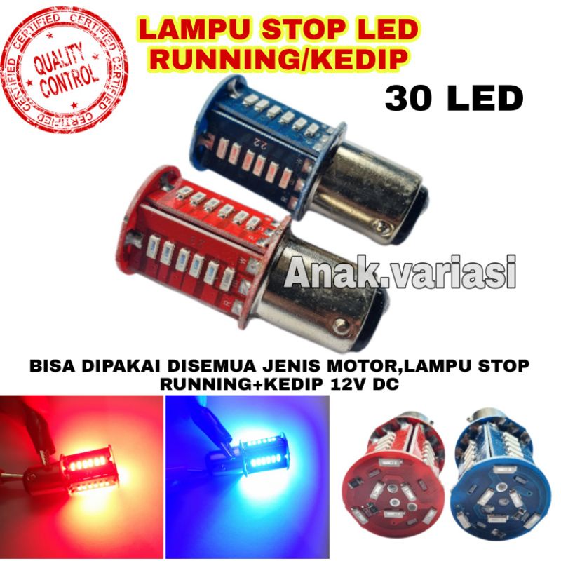 STOP LAMP LED MOTOR/BOHLAM STOP LED 12V DC NYALA KEDIP DAN RUNNING/LAMPU STOP BELAKANG MOTOR/LAMPU R