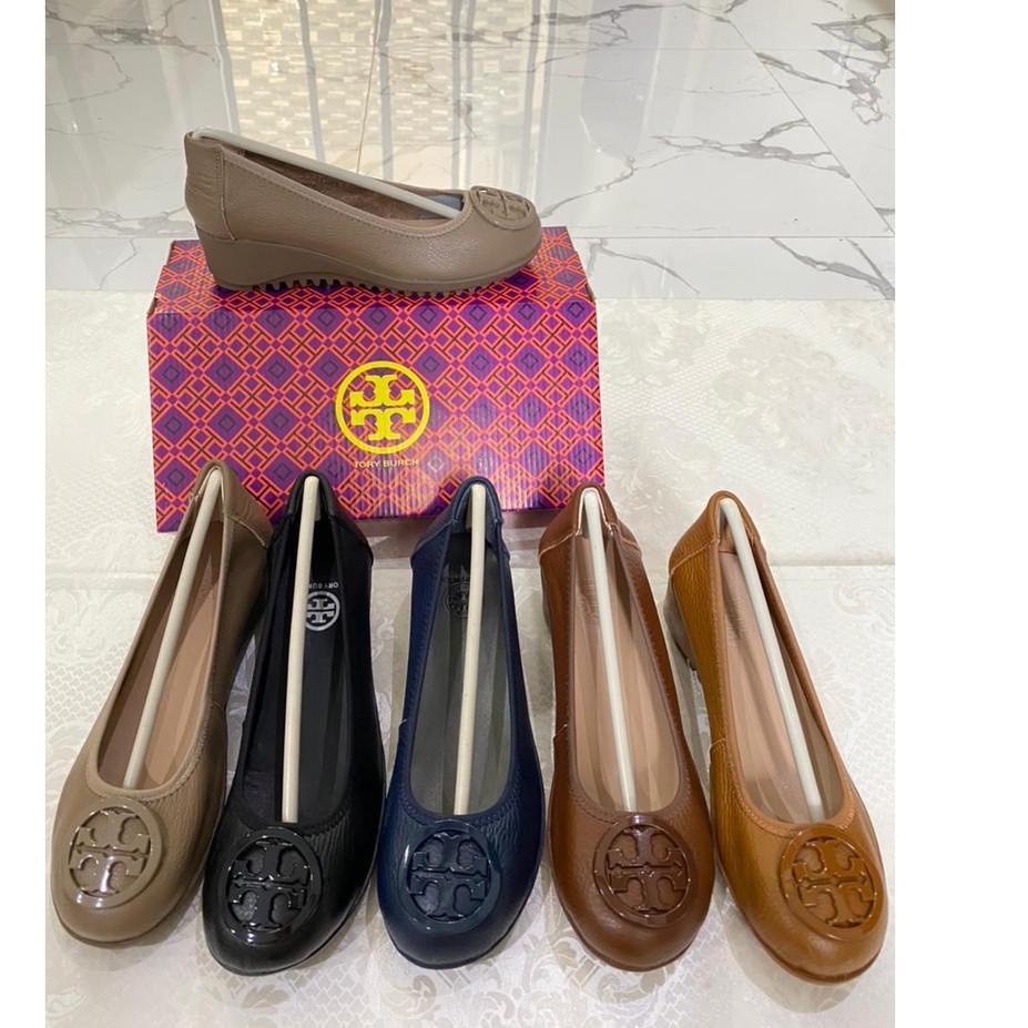 [KODE PRODUK BGKNM6880] Tory Burch 318 Premium Leather Sepatu Wedges Wanita