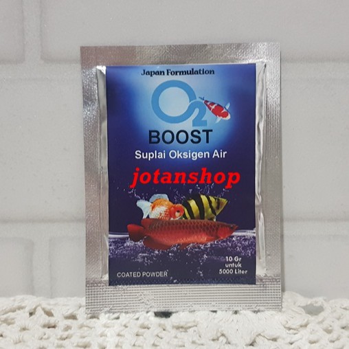 O2 Boost Bubuk Serbuk suplai Oksigen air Aquarium Kolam Ikan Koi