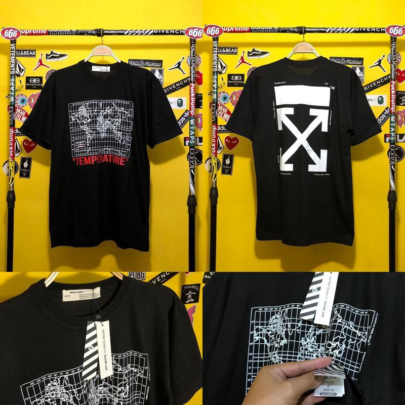 KAOS BAJU KAOS OFF WHITE X TEMPERATURE