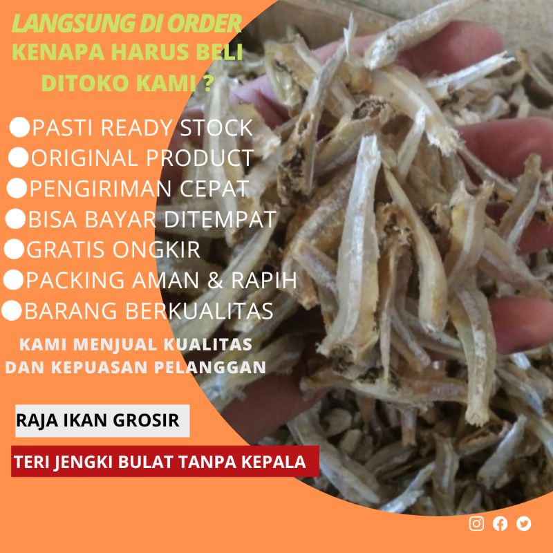 

IKAN ASIN TERI JENGKI 500 GRAM BERSIH TANPA KEPALA