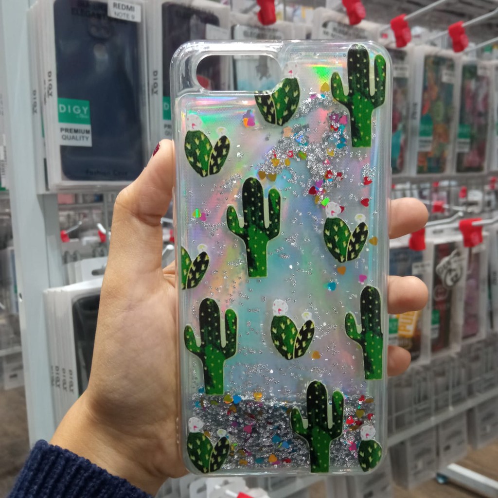 Case OPPO A52 A72 A92  A12 A5S A7 A3S A5  Glitter Dynamic Liquid Quicksand Case Motif cewe heart bts