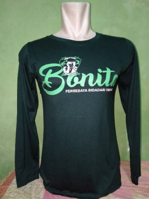 Kaos BONITA Bidadari Tribun Persebaya Hijau Tua 1927 Terbaru 2019 Lengan Panjang LS