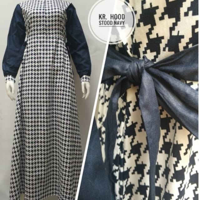 Gamis katun jepang ori japan design motif Kotak hitam