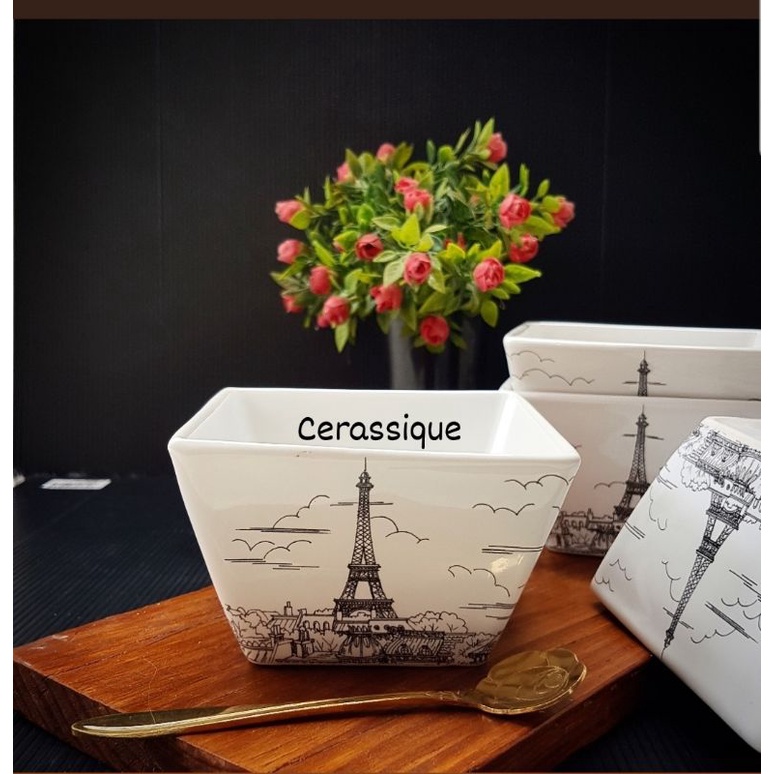 Mangkuk Nasi /mangkuk soup /Mangkok keramik/ mangkuk keramik eiffel