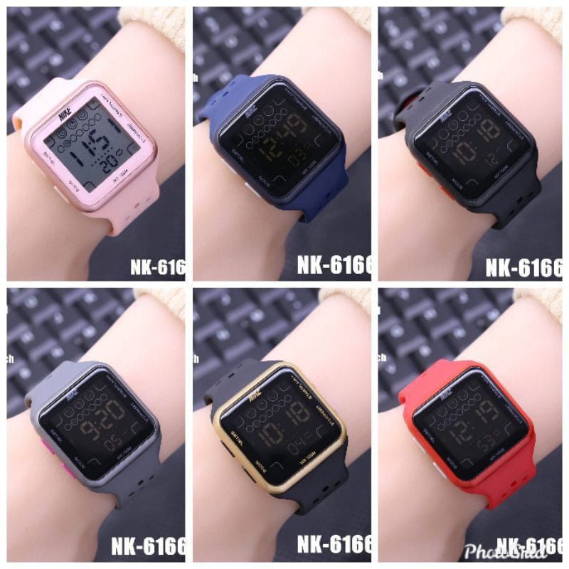 Jam Tangan Pria/Wanita NI-KE KOTAK Digital Sport Tahan Air