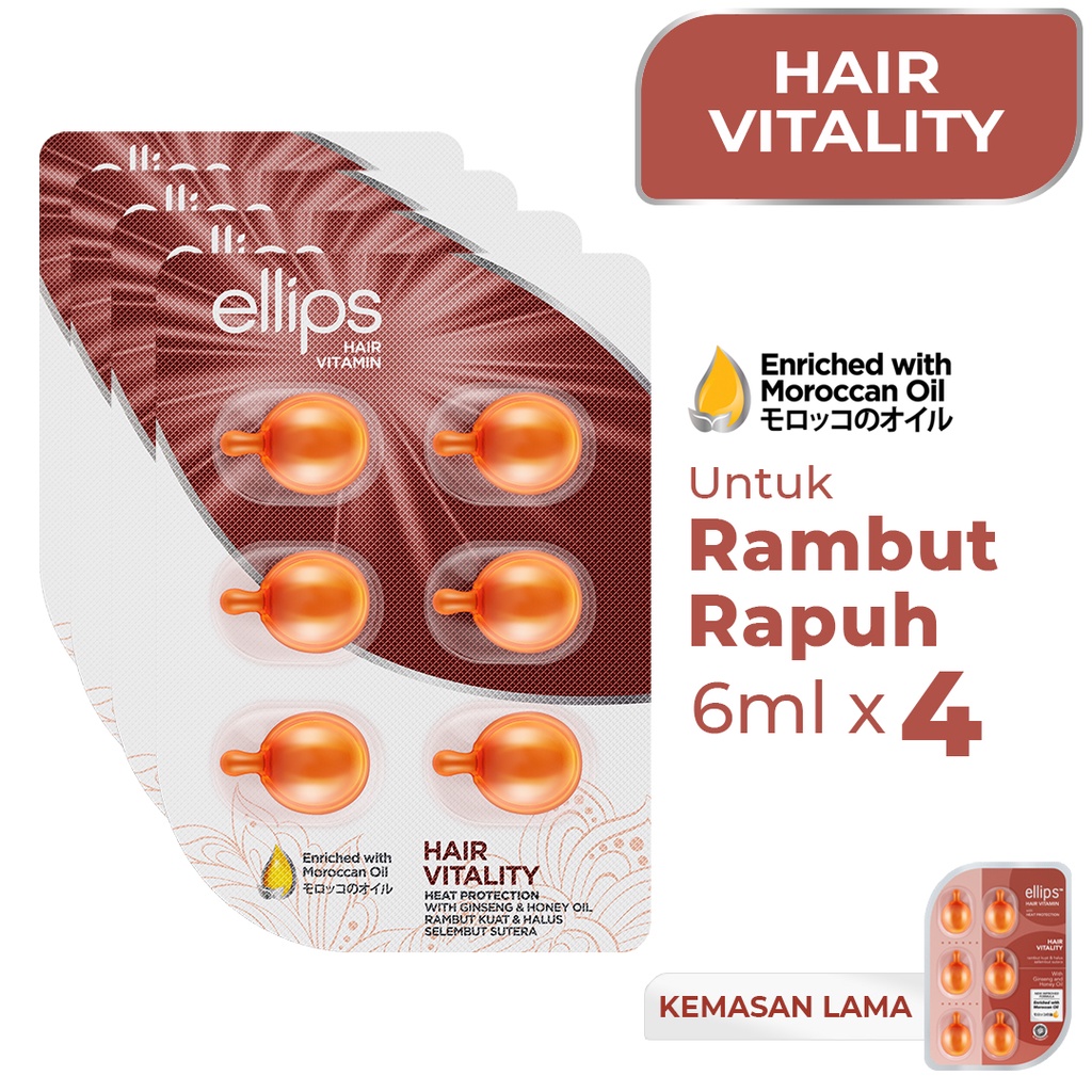 Ellips Hair Vitamin Moroccan Hair Vitality Blister 6 Butir Multipack