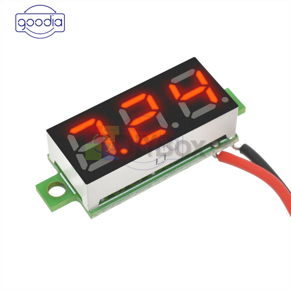 ღ[IN STOCK/COD]ღ 0.28&quot; Mini 2Wire Voltage Meter Red LED Panel 3-Digital Display Voltmeter