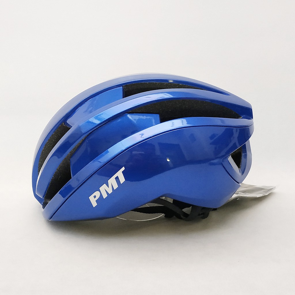 Helm Sepeda PMT Helmet tipe Pudi Glossy Blue