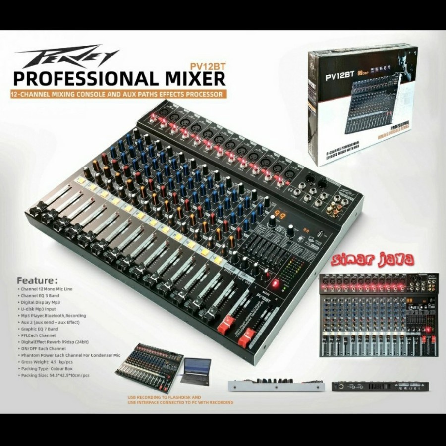 MIXER AUDIO PEAVEY PV12BT/PV12