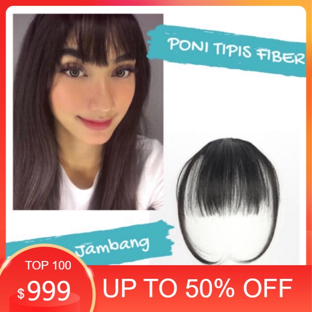 Poni Tipis DENGAN JAMBANG / poni korea poni jepit poni palsu rambut palsu wig wanita