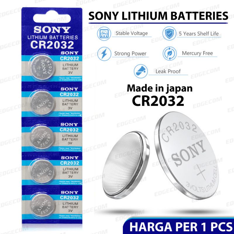 Baterai Lithium SONY / Maxell BATTERY CR2032 3V CMOS Jam Komputer Laptop