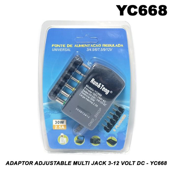 Adaptor Adjustable Multi Jack 3-12 Volt DC - YC668