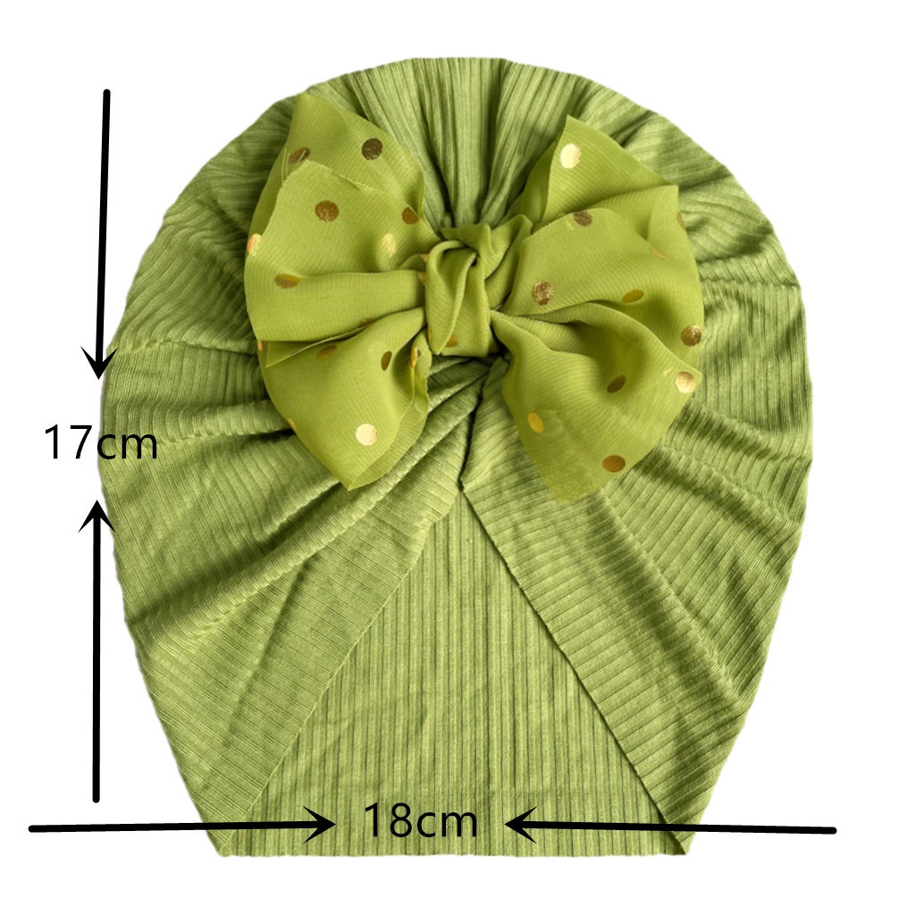 NUZ 1234OS - Turban Anak Bayi Import Polos Aksen Bunga