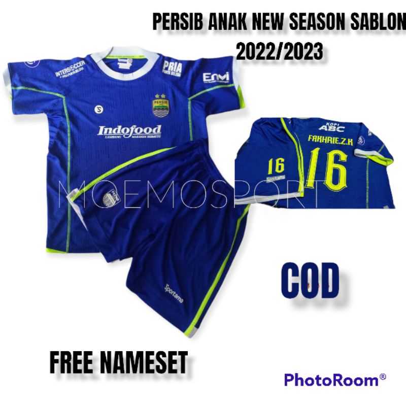 JERSEY PERSIB  SETELAN ANAK/KIDS NEW SEASON PLUS NAMA NOMOR/TANPA NAMA NOMOR