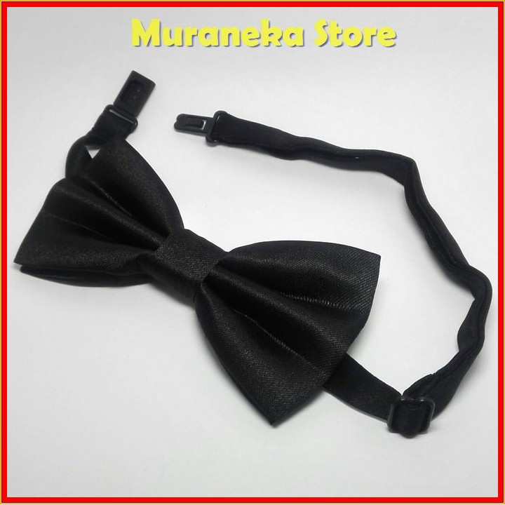 Dasi Kupu Polos Hitam Pria Pita Setelan Kupu2 Pesta Dewasa Bowtie Wedding Set Satin Wisuda Korea ori